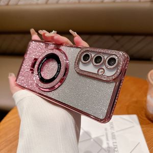 Funda de Teléfono de TPU Cromada para <span class=keywords><strong>Samsung</strong></span> Galaxy <span class=keywords><strong>S22</strong></span>/S23/S24/S25 Ultra/A05S/A15/A06, Brillante con Funciones de Carga Inalámbrica Magnética - Product Image 4