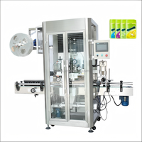 Machine d'étiquetage automatique électrique pour pots de chewing-gum avec manchon rétractable, PLC et moteur, pour bouteilles rondes et carrées