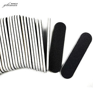 OEM/özel etiket siyah çift taraflı yuvarlak şekil özel Logo 80/100/180 zımpara toplu Mini tırnak törpüsü - Product Image 3