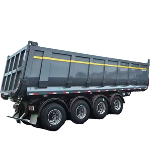 Semi-remorque à benne basculante en forme de U à 4 essieux, 80 tonnes, à vendre - Product Image 6