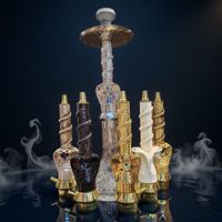 Chicha créative en résine givrée de luxe léger, grande taille, à double tête de cobra, pour le marché international, style arabe, Moyen-Orient et Europe