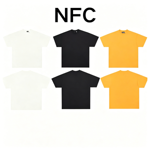 Fashion Vintage Letter Printed Pure Cotton NFC Washable Short-Sleeved Custom Oversized Men's T-shirts Street Wear Clothing - Product Image 4