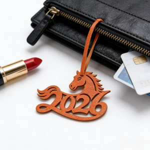 Breloque de sac en cuir PU Anné<span class=keywords><strong>e</strong></span> du Cheval 2026, pendentif créatif Cheval du Zodiaque pour sac à main, thème Nouvel An - Product Image 6