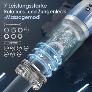 Elektrischer Mastur bator Cup Masturbieren für Männer mit 7 Saugmodi und 7 Rotations modi Sexspielzeug für Männer 3D <span class=keywords><strong>Vagina</strong></span> Pock - Product Image 5
