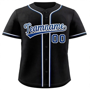Camiseta de Béisbol Personalizada de Manga Corta con Malla, Uniforme Deportivo con Botones en la Parte Delantera, Impresión de Nombre y Número - Product Image 1