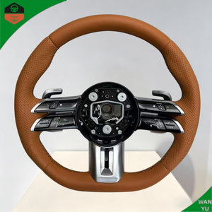 Volants de voiture sport en cuir marron W204 W205 <span class=keywords><strong>AMG</strong></span> CLA, <span class=keywords><strong>prix</strong></span> du <span class=keywords><strong>volant</strong></span> pour <span class=keywords><strong>Mercedes</strong></span> Benz - Product Image 1