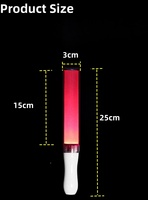 Bâtons lumineux électroplaqués 15 couleurs, en ABS+PP, 3 piles AAA, logo personnalisé, LED clignotante, bâton lumineux portable pour fête Anime/Rétro
