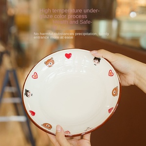 Nouvelle Assiette Creuse en Céramique Annie 2025 – Design Créatif et Adorable, Profonde, Compatible Micro-ondes, Couleurs Sous Glaçure, Vente en Gros Usine pour Usage Domestique - Product Image 2