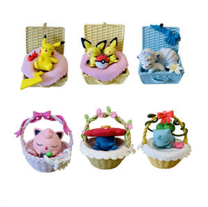 Jouets en PVC Pika Chu, figurine miniature, Pokemones, boîte surprise pour dormir, Pokemones endormis dans un panier, boîte aveugle Re Ment pour la décoration de la maison - Product Image 2
