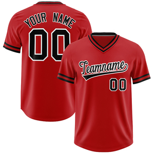 Camiseta de béisbol con logotipo de equipo personalizado y número impreso, jersey en blanco al por mayor, <span class=keywords><strong>camisetas</strong></span> de béisbol con bordado retro y cuello en V para <span class=keywords><strong>hombre</strong></span> - Product Image 1