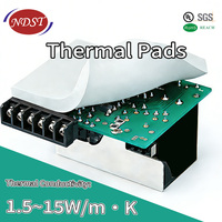Cinta Térmica de Silicona Suave 1.5W para CPU/GPU/LED, Marca NDST, Clasificación de Resistencia al Fuego 94-V0, Alto Voltaje 6 KV, Alta Temperatura, Vidrio