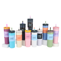 Bouteilles isothermes à double paroi OW8, réutilisables, en acier inoxydable, 24 oz, gobelet de voyage OW avec couvercles