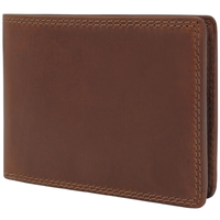 Dompet Panjang Kulit Sapi Asli Full Grain Coklat Vintage Premium – Tempat Kartu Resleting Mewah untuk Pria