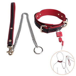 Collier de Contrainte Exclusif du Maître, Jeu Érotique au Lit, Jouet de Bondage, Accessoires d'Entraînement Comportemental SM, Ensemble de Liaisons en Cuir - Product Image 1