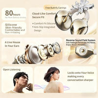 Écouteurs sans fil à conduction osseuse Diamond Ear Clip, écouteurs ouverts tendance pour femmes, Bluetooth, longue autonomie