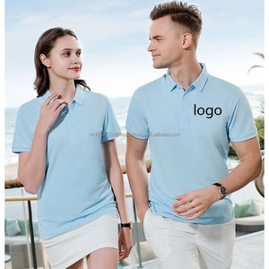 Golf unisexe confortable pour polo couleur unie uniforme du personnel décontracté avec motif d'impression de tissu de Jersey de Logo brodé personnalisé - Product Image 1