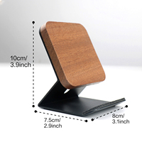 Support de téléphone magnétique portable de style moderne Chargeur magnétique sans fil en bois Support de téléphone pour bureau à domicile