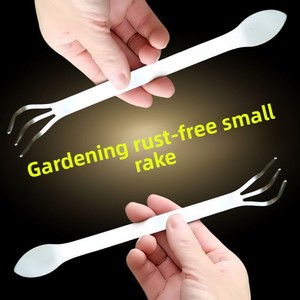 Bonsai cào hộ gia đình thép không gỉ ba mũi cào tay hai đầu đất ép dao Chồi dụng cụ làm vườn dụng cụ cầm tay - Product Image 4