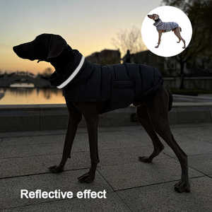 Songshan juguetes venta al por mayor reflectante al aire libre Logo Greyhound ropa chaqueta impermeable Rosa perro abrigo pequeño lujo invierno mascota tela - Product Image 3