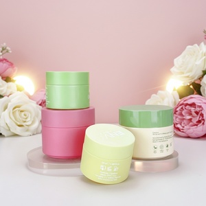 Pot en verre cosmétique rond personnalisé rose mat 100g 50ml pour crème de soin visage - Product Image 5