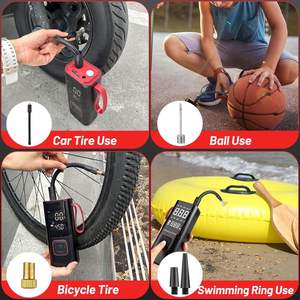 Compresor <span class=keywords><strong>de</strong></span> aire para inflar neumáticos portátil <span class=keywords><strong>con</strong></span> pantalla digital6000 mAh BatteryAuto Shut Off Sui table para automóviles, motocicletas, bicicletas - Product Image 4