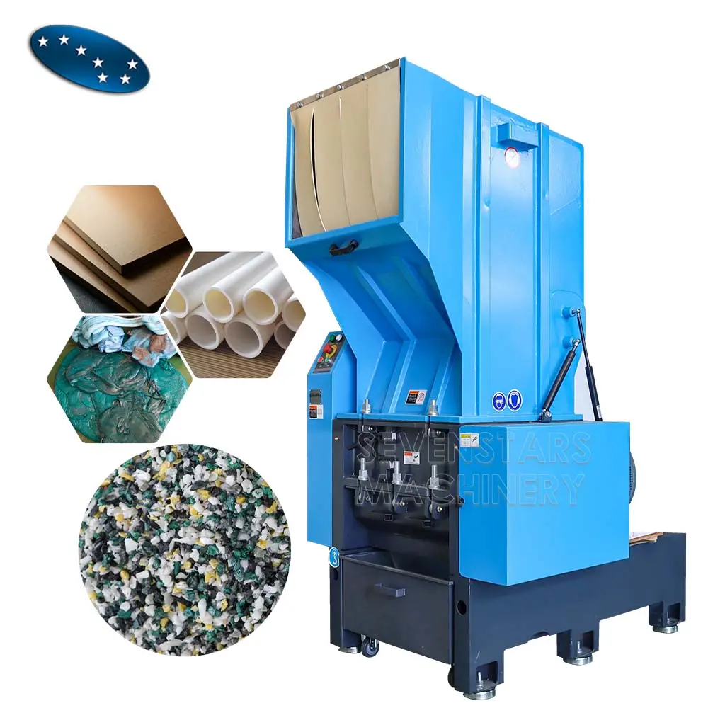 Sevenstars pet pp pe abs pvc crusher recycling machine waste plastic crusher for plastic recycling machine