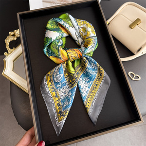 Lemon Print Satin <strong>Scarf</strong> for Women Silk Feel <strong>Square</strong> <strong>Scarf</strong> Fruit Pattern <strong>Scarf</strong> Italian Inspired Lemon <strong>Square</strong> <strong>Scarf</strong> 27 Inch OEM/ODM - Product Image 5