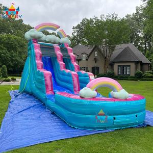 Nouveau design 2025 – Toboggan aquatique gonflable PVC coloré et durable de 6 m (20 pieds) pour usage résidentiel et scolaire, intérieur/extérieur - Product Image 3