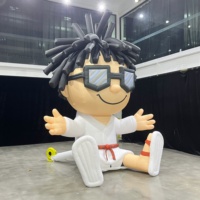 Réplique de mascotte gonflable de personnage de dessin animé pour garçon, en tissu Oxford, imperméable, durable, pour la publicité et la décoration, avec ventilateur intégré, personnalisable