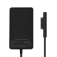 Chargeur secteur 65W compatible avec Microsoft Surface Pro 7, Pro 6, Pro 5, Pro 4, Pro 3, Surface Book, Surface Laptop modèles 1706, 1800, 1625