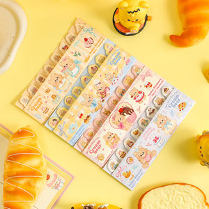 Autocollant d'index d'ours crème, onglets repositionnables réutilisables pour la prise de notes et <span class=keywords><strong>le</strong></span> marquage de page, fournitures de planification de bureau d'étude mignonnes - Product Image 1