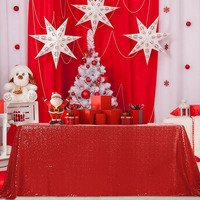 Nappe de luxe rectangulaire faite à la main avec paillettes et strass, idéale pour mariages, banquets, hôtels, décorations extérieures, vente en gros