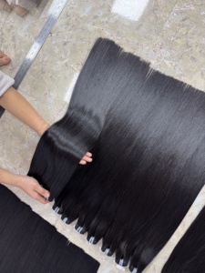 Cheveux humains vietnamiens de haute qualité, 100% vierges, Remy, cuticules alignées, cheveux noirs naturels pour les acheteurs en gros - Product Image 4