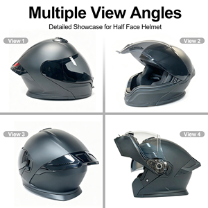Casco de Motocicleta Modular Abatible DOT&ECE de Personalización Rápida, Doble Visera, Protección Facial Completa, Carcasa Ligera de ABS - Product Image 2