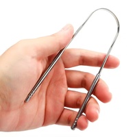 Ensemble de racleurs de langue de nettoyage buccal réutilisable, qualité chirurgicale, Logo personnalisé, grattoir de langue en acier inoxydable pour adultes