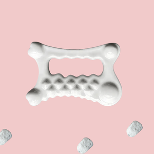 Tablero de herramientas de elevación corporal Gua Sha de cerámica de porcelana blanca personalizada con mango de palo de ojo de refrigeración Tablero de desinflado facial de masaje facial - Product Image 3