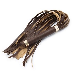 Juguete sexual Bondage Noverty PU cuero Floggers Bull Whips Horse Whips para adultos - Product Image 1