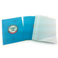 Ghana Bon marché 17*22cm Cahier d'exercices double-lignes à impression personnalisée Cahier scolaire au trait français 100pages avec reliure à couture en selle