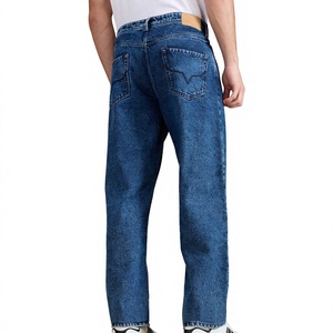 Wholesale Men's Slim Fit Dark Wash Straight Leg Denim Jeans Mid Waist Cotton Casual Autumn Wear OEM Bulk Supplier - Product Image 4