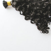 I-tip — extension capillaire ondulée, cheveux indiens, cheveux naturels bruts non traités, Micro link