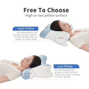 Bantal busa memori ortopedi ergonomis, untuk tidur mendalam, penopang leher tengkuk dengan penutup yang dapat dilepas, pemijat untuk nyeri leher - Product Image 6