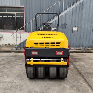 Compacteur routier vibrant à tambour unique jaune, autoporté, avec tambour en acier et composant moteur essentiel - Product Image 4