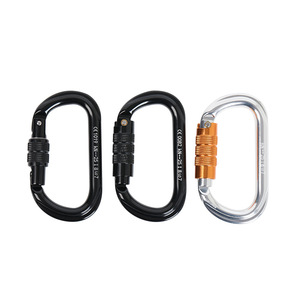 Mousqueton en alliage d'aluminium en forme de D, triple verrouillage, robuste, pour l'escalade, le camping, le yoga, le <span class=keywords><strong>hamac</strong></span> - Product Image 3
