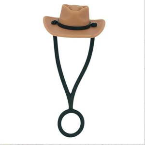 Hot Bottle Accessories Silicone Cowboy Hat Pattern Straw Cover Topper Straw Cap for 10mm Straw - Product Image 6