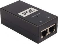 48V 0.5A 24W POE Ethernet CCTV Cámara IP NVR Router Switch LAN Fuente de alimentación del teléfono 2 puertos 10/100Mbps Adaptador de corriente del inyector POE
