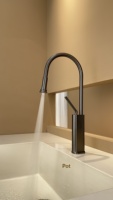 Robinet de cuisine rotatif monotrou tout en cuivre avec eau chaude/froide pour le lavage des légumes et des vaisselles, évier B36