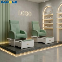 Sillón de Masaje de Pies Profesional con Bañera Extraíble para Pedicura, Sillas de Pedicura sin Plomería, Silla de Spa para Salón de Uñas