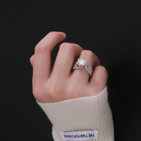 Bague de fiançailles en moissanite colorée 5 carats, luxe léger, entièrement sertie de diamants, bijoux fins, argent sterling S925
