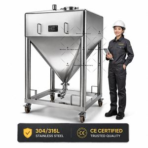 1000L Chemical <b>Storage</b> Tank Manufacturer Stainless Steel Powder Square <b>Storage</b> Tank - Product Image 5