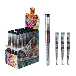 HoneyPuff $100 Bill Papiers à rouler Cône King Size Fumer Rouler Cônes Tubes Emballage en plastique transparent - Product Image 1